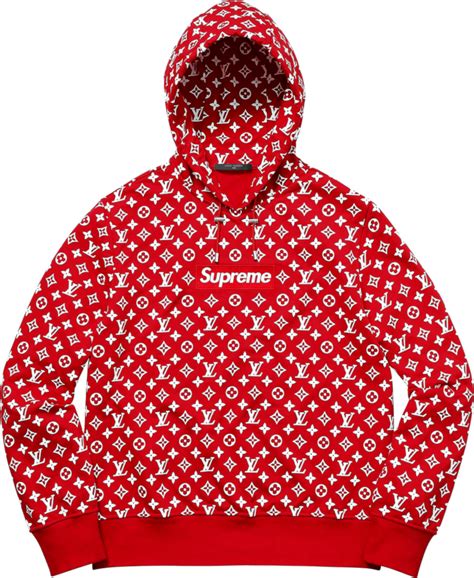 supreme louis vuitton red hoodie|louis vuitton supreme monogram.